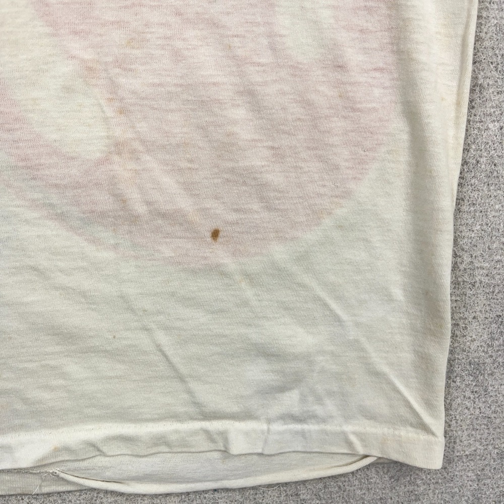 Vintage Rolling Stones Shirt Men Large White Band Tee 1989 80s Paper Thin Staind - Picture 12 of 16